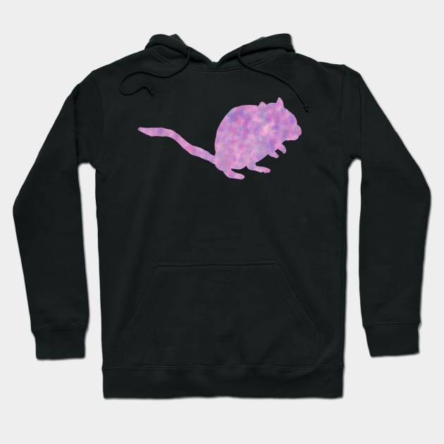 Pink/purple watercolour gerbil Hoodie by Becky-Marie